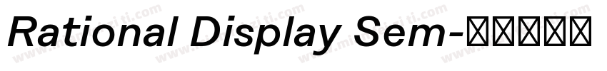 Rational Display Sem字体转换